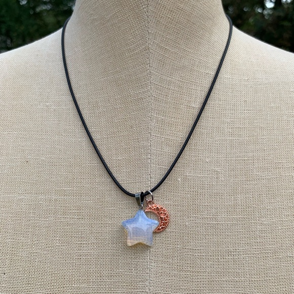 Handmade Moonstone Star Stone Amulet with Sun Charm - Picture 3 of 11